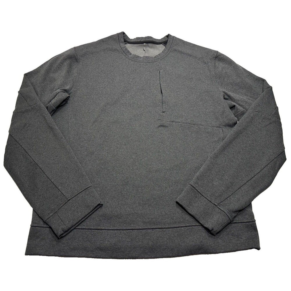 Men's Lululemon City Sweat Crew *Thermo Size Medium Heathered Coal M3BC0S